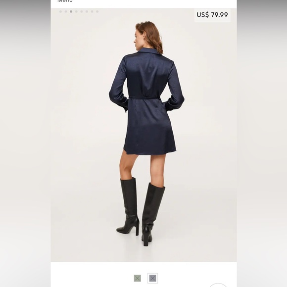 Wrapped satin dress - Picture 3 of 6